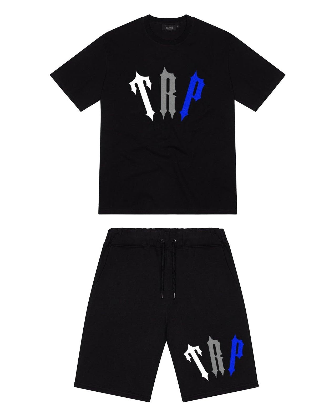 Trapstar TRP Print Short Set - Black/Blue/Grey