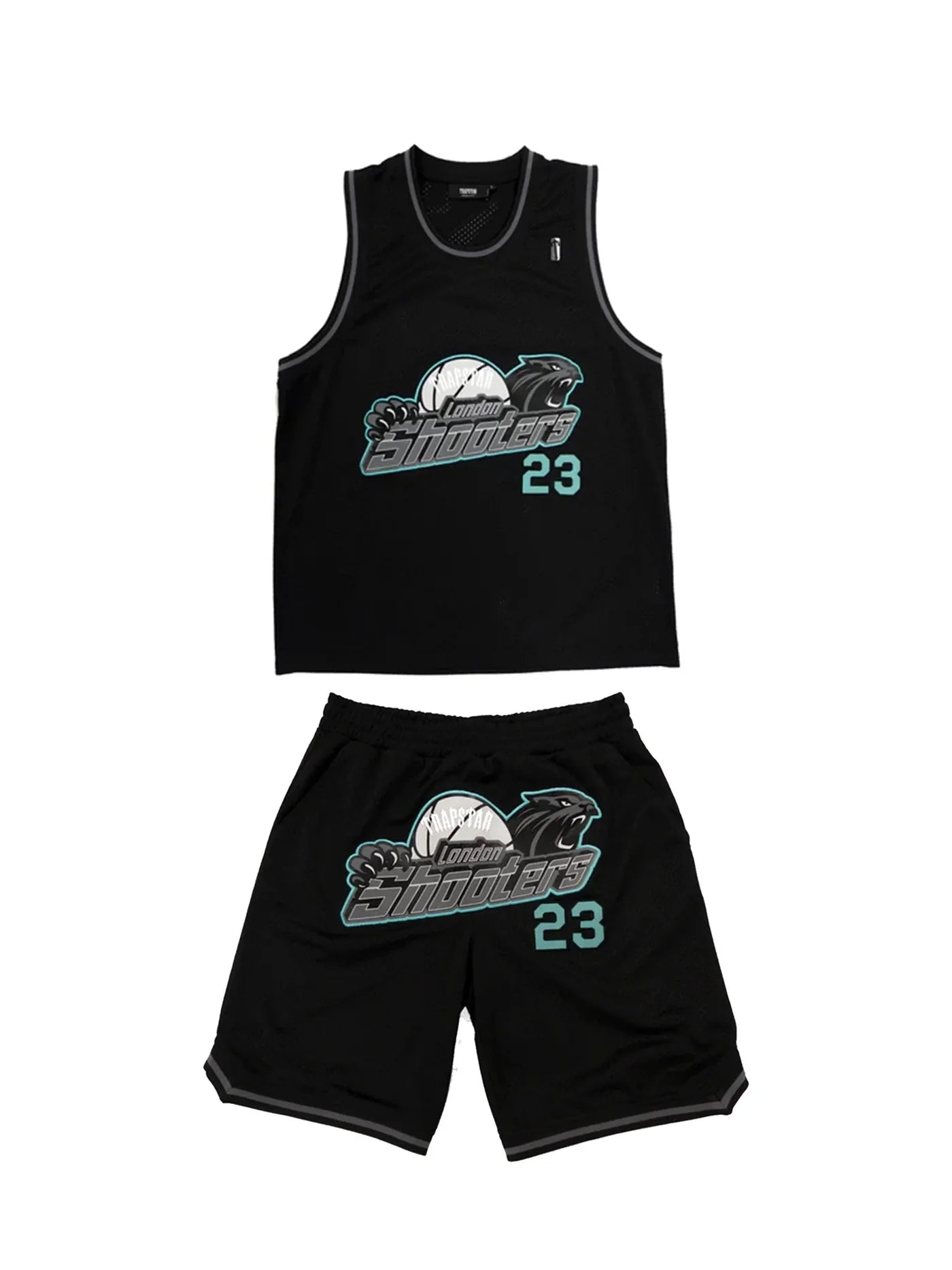 Trapstar Shooters SS23 Basketball Short Set - Black/Teal