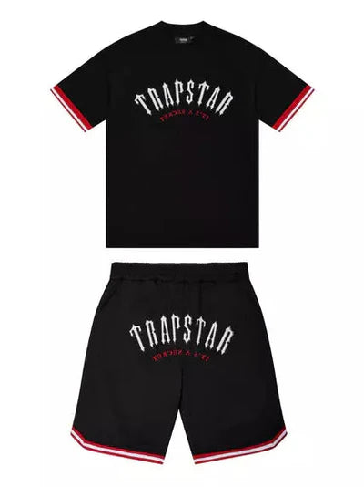 Trapstar Irongate Arch Mesh Short Set Black/Red