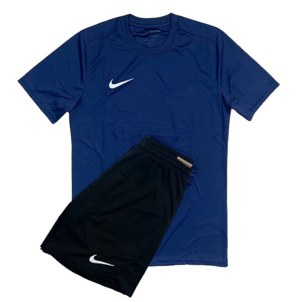 Junior Nike Dri-Fit Short Set - Midnight Navy/Black