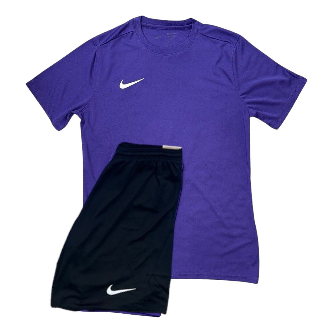 Junior Nike Dri-Fit Short Set - Court Purple/Black