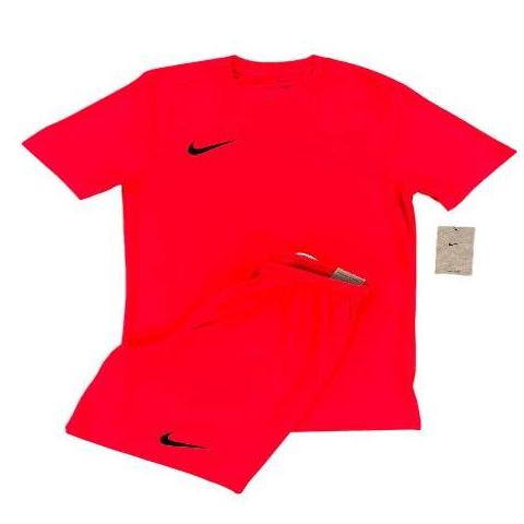 Junior Nike Dri-Fit Short Set - Crimson Red