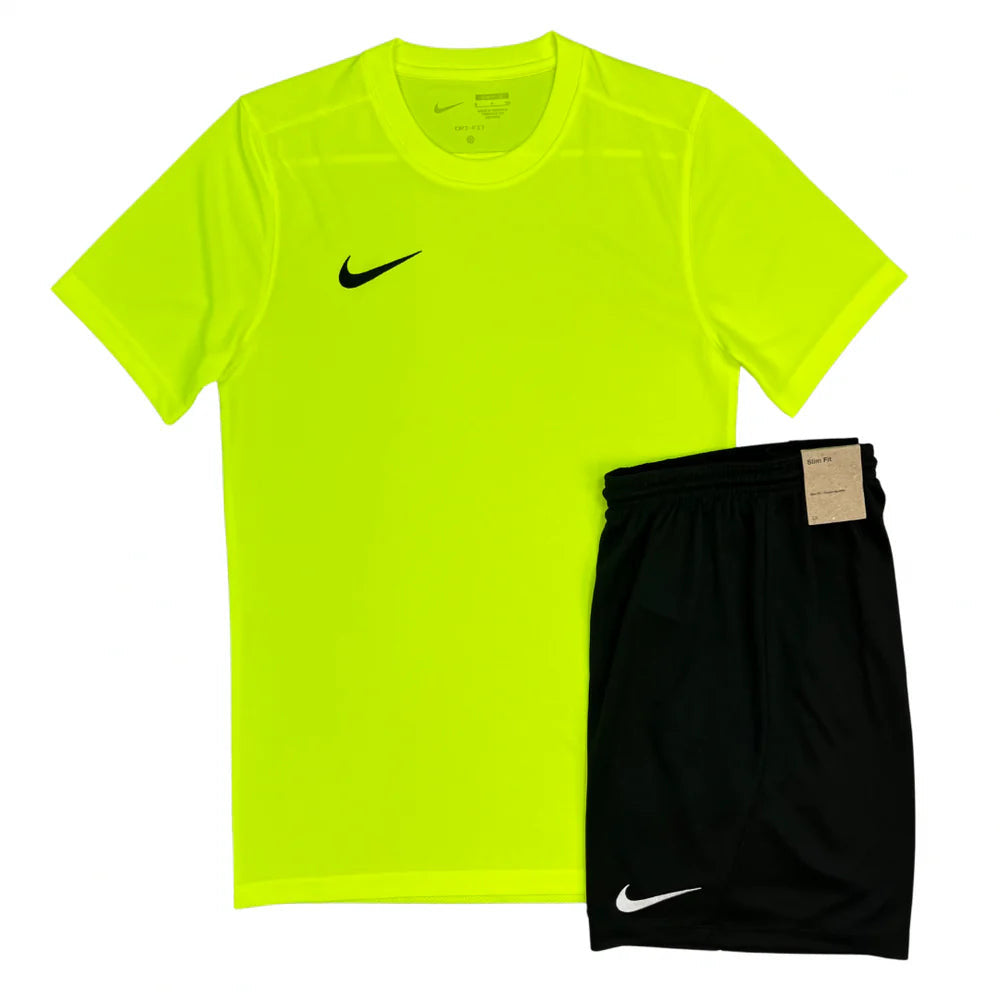 Junior Nike Dri-Fit Short Set - Volt/Black