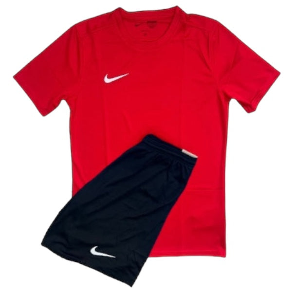 Junior Nike Dri-Fit Short Set - University Red/Black