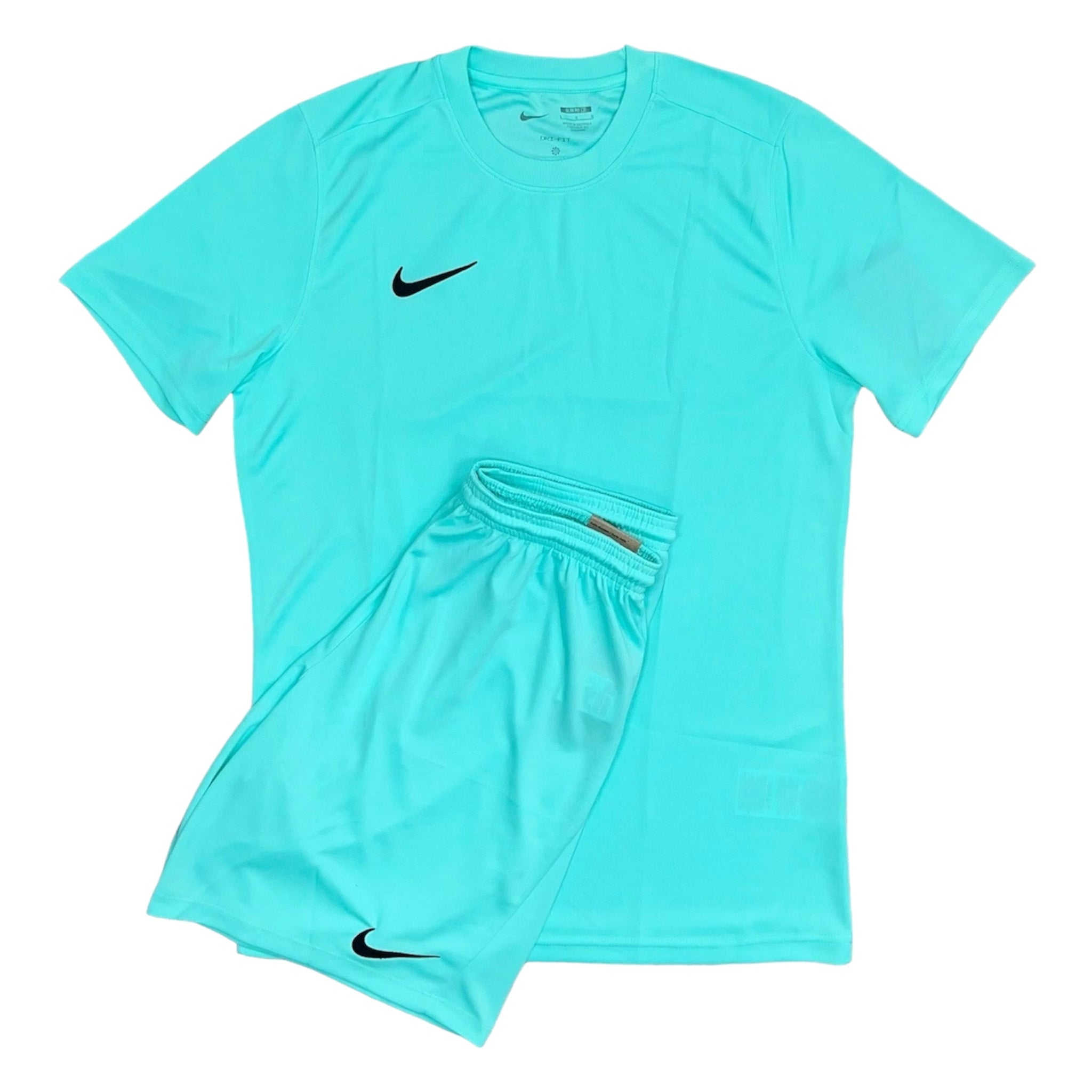 Junior Nike Dri-Fit Short Set - Hyper Turquoise