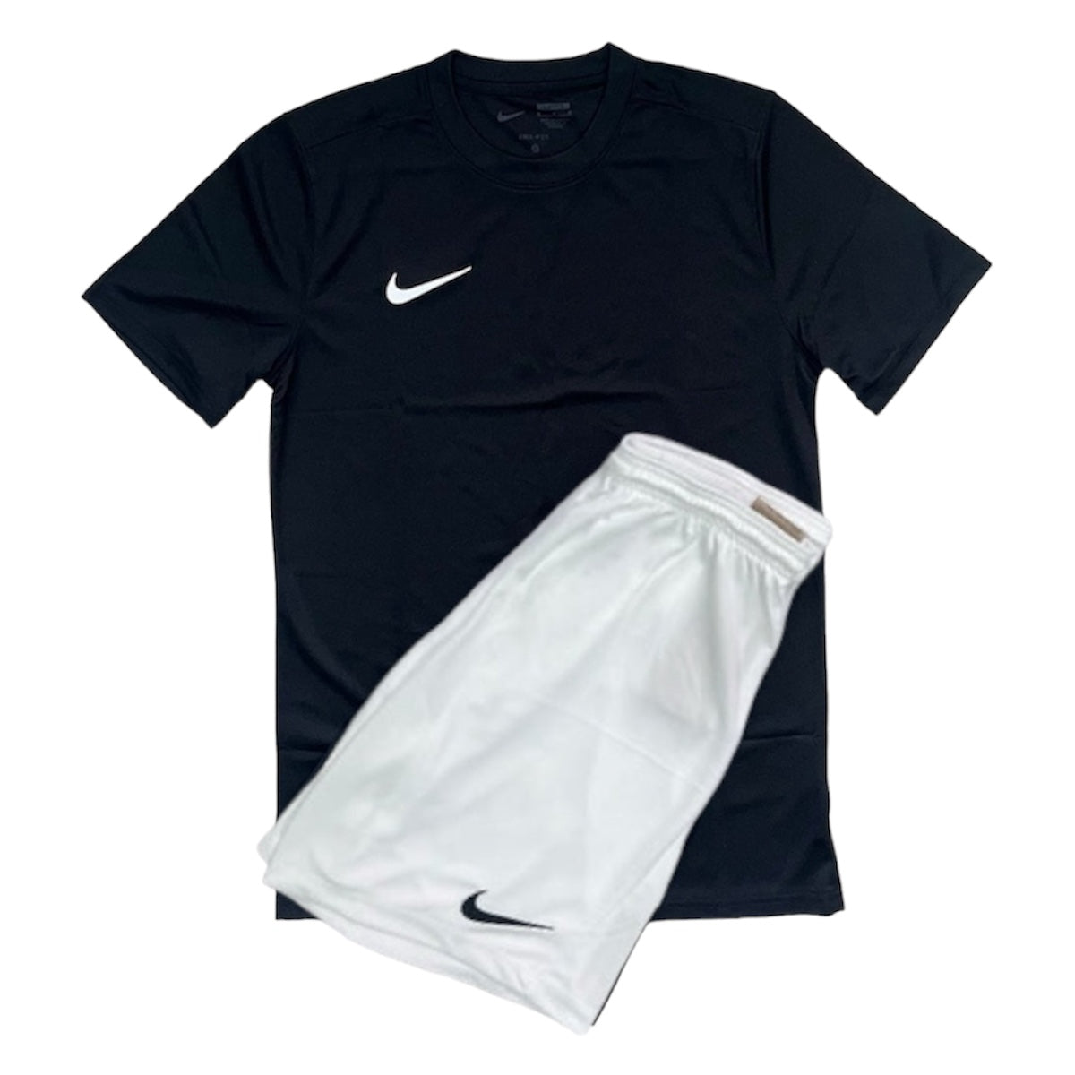 Junior Nike Dri-Fit Short Set - Black/White