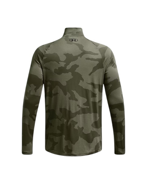 Under Armour Jacquard 1/4 Zip - Khaki Green Camo