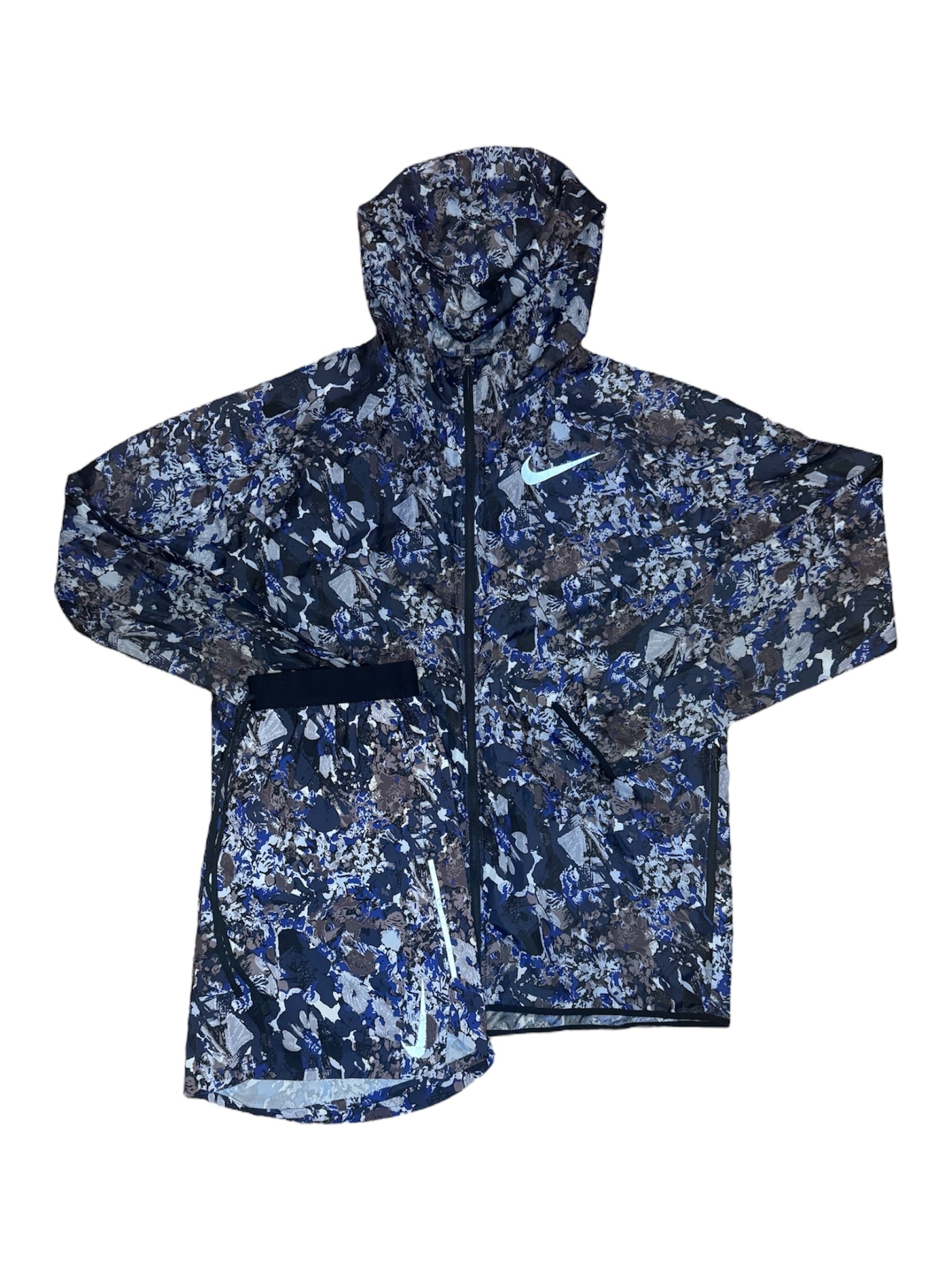 Nike Floral Windbreaker & Matching Flex Short - Navy