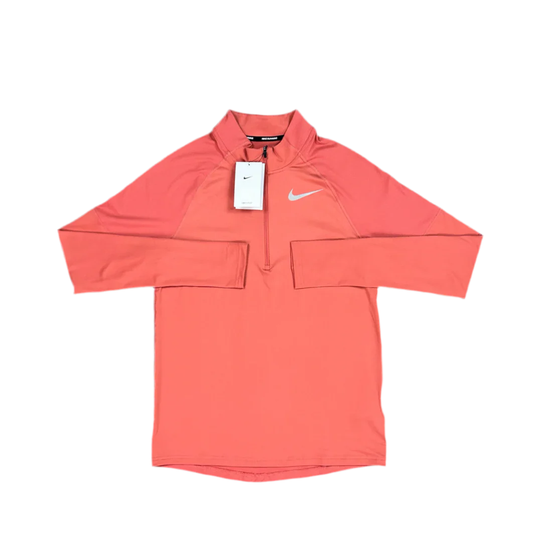 Nike Element Quater Zip Running Top - Adobe Red