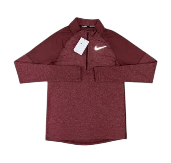 Nike Element Quater Zip Running Top - Maroon